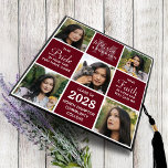 Elegant 5 Photo Collage Monogram Inspirational  Graduation Cap Topper<br><div class="desc">Celebrate your graduate with these modern and elegant photo collage graduation cap topper. Customize with 5 of your favorite senior or college photos, and personalize with monogram initial, name, graduating year, high school or college name. Inspirational quote: "Take Pride in how far you have come, Have Faith in how far...</div>