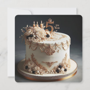 ELEGANT 5TH WEDDING ANNIVERSARY CAKE