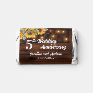 Elegant 5th Wedding Anniversary String Lights Hershey's Miniatures