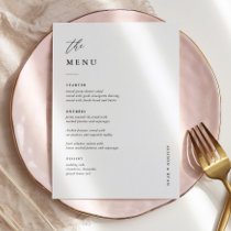 Elegant 5x7" Wedding Table Menu Cards Flat Menu