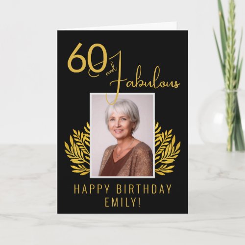 Elegant 60 and Fabulous Twigs 60th Birthday Photo
