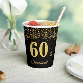 Elegant 60 & Sensational Birthday on Black