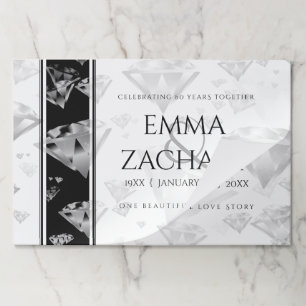 Elegant 60th 75th Diamond Wedding Anniversary Paper Pad
