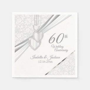 Elegant 60th / 75th Wedding Anniversary Design Napkins