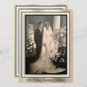 Elegant 60th Anniversary Celebration Invitation