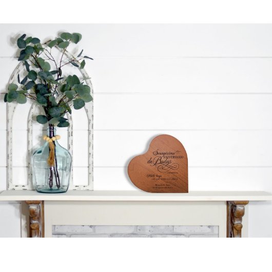 Elegant 60th Anniversary Spanish Verse Heart Block (Lifestyle)