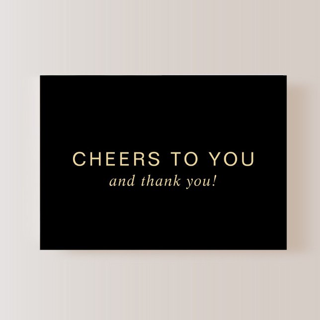 Elegant 60th Birthday Black Gold Thank You Card (Creator Uploaded)