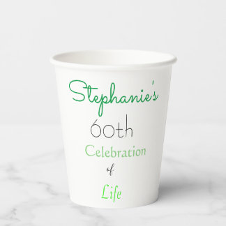 Elegant 60th Birthday Coffee Mug Paper Cups