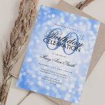 Elegant 60th Birthday Glam Navy Blue Shimmer Light Invitation<br><div class="desc">Elegant 60th Birthday Party Shimmer Lights invitation template. Featuring modern sparkle lights. Great for 30th,  40th,  50th,  60th and 70th birthday and more!</div>