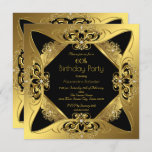 Elegant 60th Birthday Party Gold Black Diamond Invitation<br><div class="desc">Elegant 60th Gold Black Diamond Images Birthday Party . You can change the age! Customize with your own details.</div>