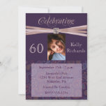 Elegant 60th Birthday Party  Photo Invitations at Zazzle