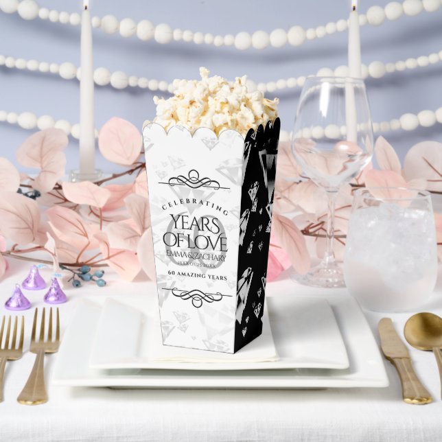 Elegant 60th Diamond Wedding Anniversary Favor Boxes (Wedding)
