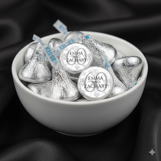 Elegant 60th Diamond Wedding Anniversary Hershey®'s Kisses® (Elegant 60th Diamond Wedding Anniversary Hershey's Kisses Cover Photo)