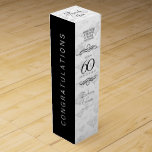 Elegant 60th Diamond Wedding Anniversary Wine Box<br><div class="desc">Add an extra special touch to 60th wedding anniversary celebrations with this commemorative wine gift box! Elegant black serif and sans serif lettering with stylized diamond confetti on a white background add a memorable touch for this special occasion and extraordinary milestone. Customize with the happy couple's names and the years...</div>