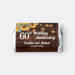 Elegant 60th Wedding Anniversary String Lights Hershey's Miniatures