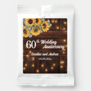 Elegant 60th Wedding Anniversary String Lights Margarita Drink Mix