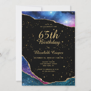 Elegant 65th Birthday Party Invitation