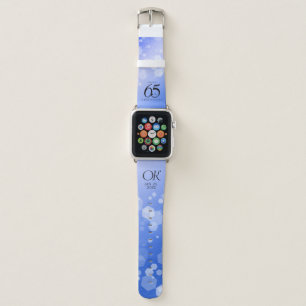 Elegant 65th Blue Sapphire Wedding Anniversary Apple Watch Band