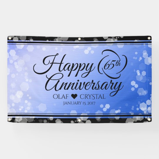 elegant 65th blue sapphire wedding anniversary banner zazzle com