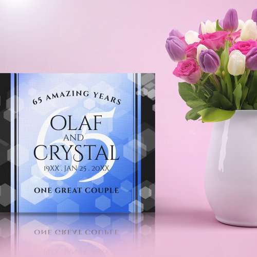 Elegant 65th Blue Sapphire Wedding Anniversary