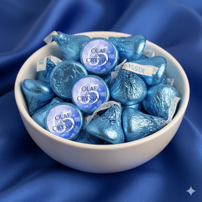 Elegant 65th Blue Sapphire Wedding Anniversary Hershey®'s Kisses® (Elegant 65th Blue Sapphire Hershey's Kisses Cover Photo)