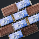 Elegant 65th Blue Sapphire Wedding Anniversary Hershey's Miniatures<br><div class="desc">Make the 65th blue sapphire wedding anniversary a tasty celebration with these miniature chocolates! Elegant lettering with hexagonal confetti on a sapphire blue background add a memorable touch for this special occasion and extraordinary milestone. Customize with the couple's names, marriage dates, and congratulatory messages. Design © W.H. Sim. See more...</div>