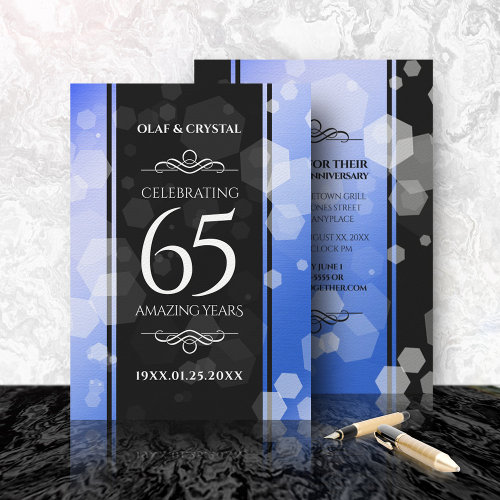 Elegant 65th Blue Sapphire Wedding Anniversary