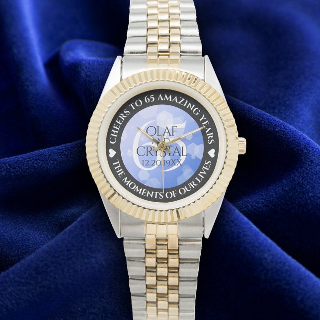 Elegant 65th Blue Sapphire Wedding Anniversary Watch (Elegant 65th Blue Sapphire Wedding Anniversary Wristwatch Cover Photo)
