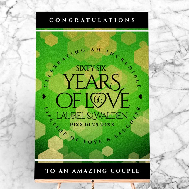 Elegant 66th Titanite Wedding Anniversary Acrylic Sign (Elegant 66th Titanite Wedding Anniversary Acrylic Sign Cover Photo)