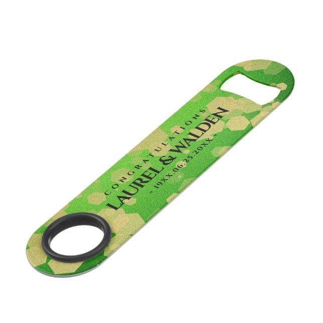 Elegant 66th Titanite Wedding Anniversary Bar Key (Front Angled)