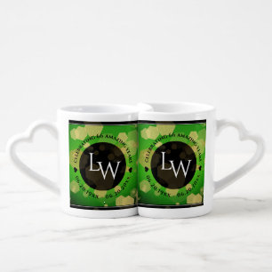 Elegant 66th Titanite Wedding Anniversary Coffee Mug Set