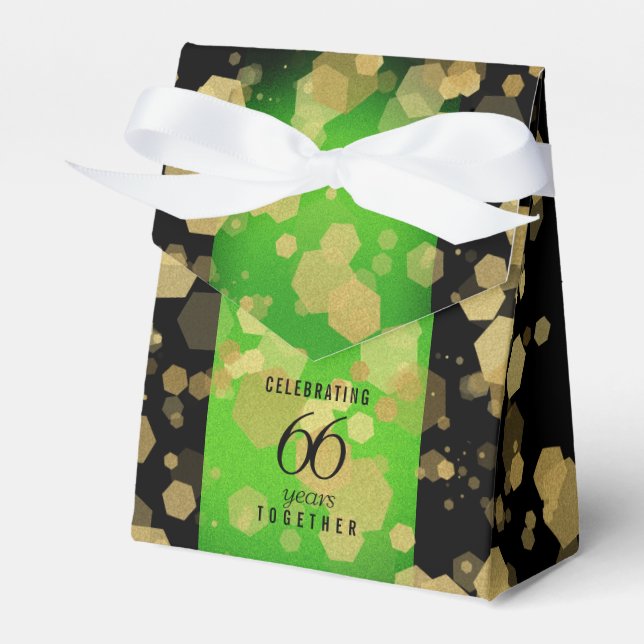 Elegant 66th Titanite Wedding Anniversary Favor Boxes (Front Side)