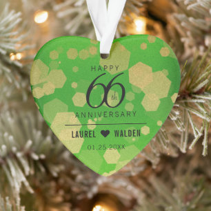 Elegant 66th Titanite Wedding Anniversary Ornament