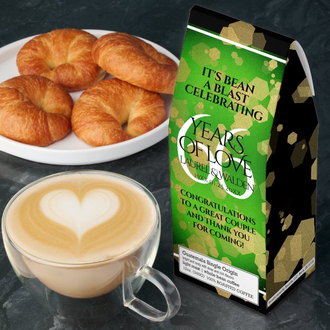 Elegant 66th Titanite Wedding Anniversary Roasted Coffee (Breakfast)