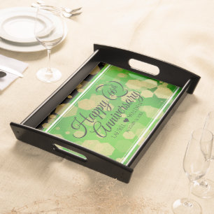 Elegant 66th Titanite Wedding Anniversary Serving Tray