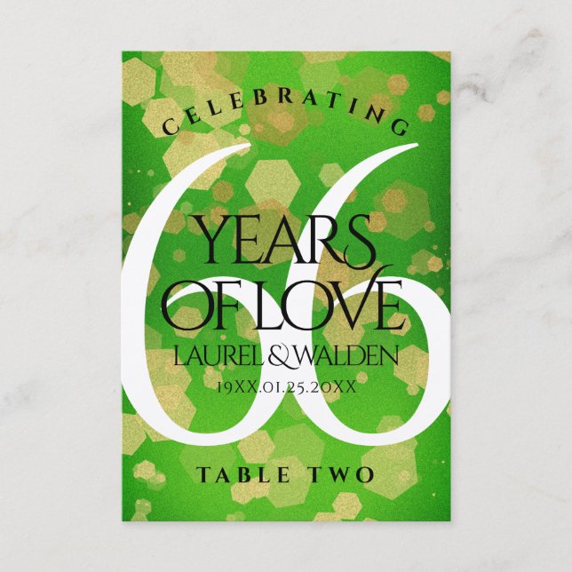 Elegant 66th Titanite Wedding Anniversary Thank You Card (Front)