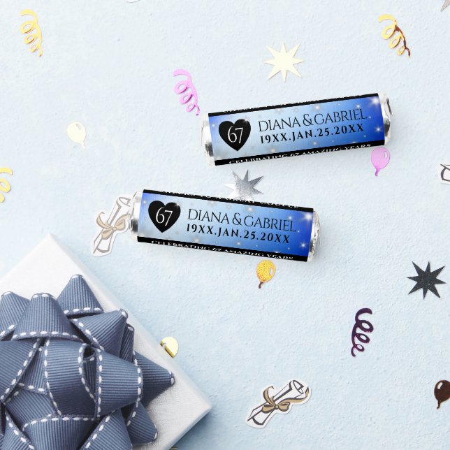 Elegant 67th Star Sapphire Wedding Anniversary Breath Savers® Mints (Party)