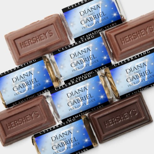 Elegant 67th Star Sapphire Wedding Anniversary Hersheys Miniatures