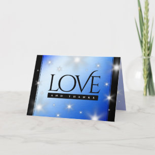 Elegant 67th Star Sapphire Wedding Anniversary Letterpress Thank You Card