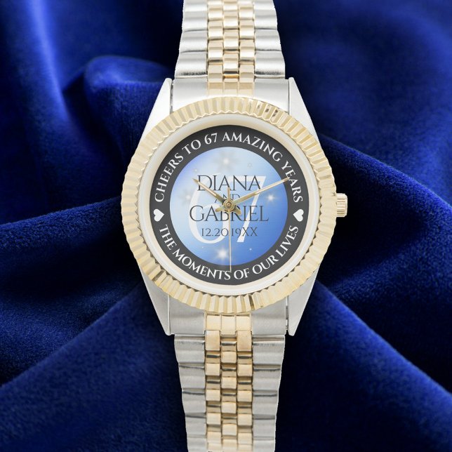 Elegant 67th Star Sapphire Wedding Anniversary Watch (Elegant 67th Star Sapphire Wedding Anniversary Wristwatch Cover Photo)