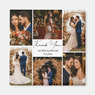 elegant 6 photos wedding magnet