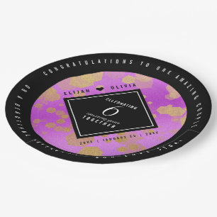 Elegant 6th Amethyst Wedding Anniversary Paper Plates