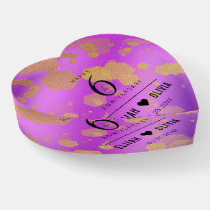 Elegant 6th Amethyst Wedding Anniversary Paperweight
