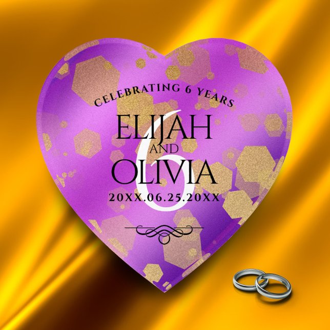 Elegant 6th Amethyst Wedding Anniversary Paperweight (Creator Uploaded)