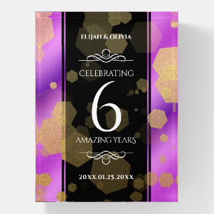 Elegant 6th Amethyst Wedding Anniversary  Paperweight