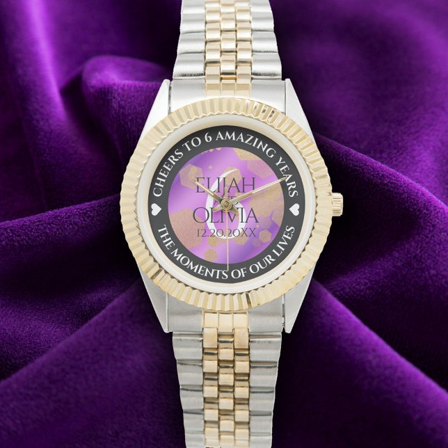 Elegant 6th Amethyst Wedding Anniversary Watch (Elegant 6th Amethyst Wedding Anniversary Wristwatch Cover Photo)