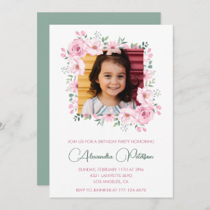 Elegant 6th birthday invitations Photo Boho