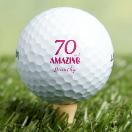 Elegant 70 and amazing birthday golf balls