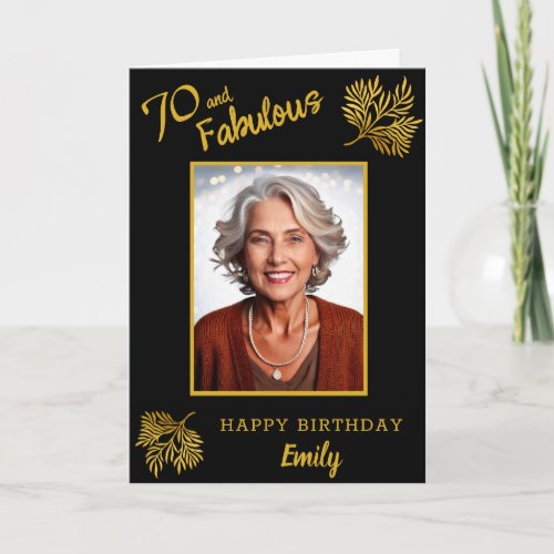 Elegant 70 and Fabulous Gold Foliage 70th Birthday