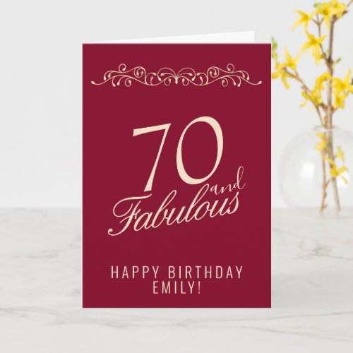 Elegant 70 and Fabulous Ornament 70th Birthday